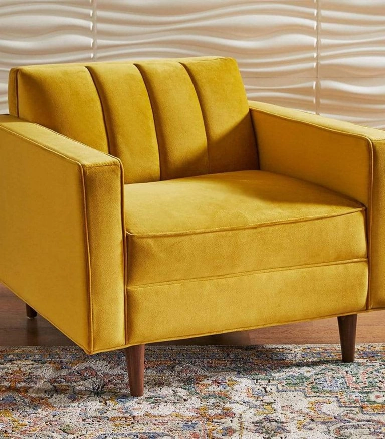 Delphine Cane Velvet Accent Chair
